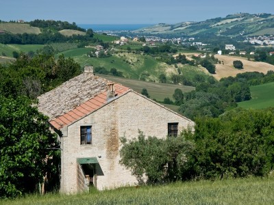 Properties for Sale_Farmhouses to restore_OLD FARMHOUSE WITH SEA VIEW FOR SALE IN LE MARCHE Country house to restore with panoramic view in central Italy in Le Marche_1